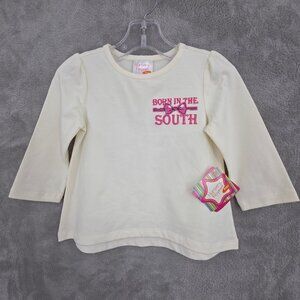 Nursery Rhyme Play Top 18M Long Sleeve Born in the South Colorful Bows Kids New